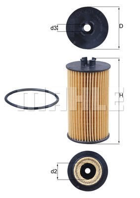 Opel Corsa 2000-2014 Arası 1.4 Mahle Marka Yağ Filtresi
