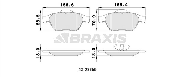 Renault Laguna 2001-2007 Arası 3.0 V6 24V Braxis Marka Ön Balata