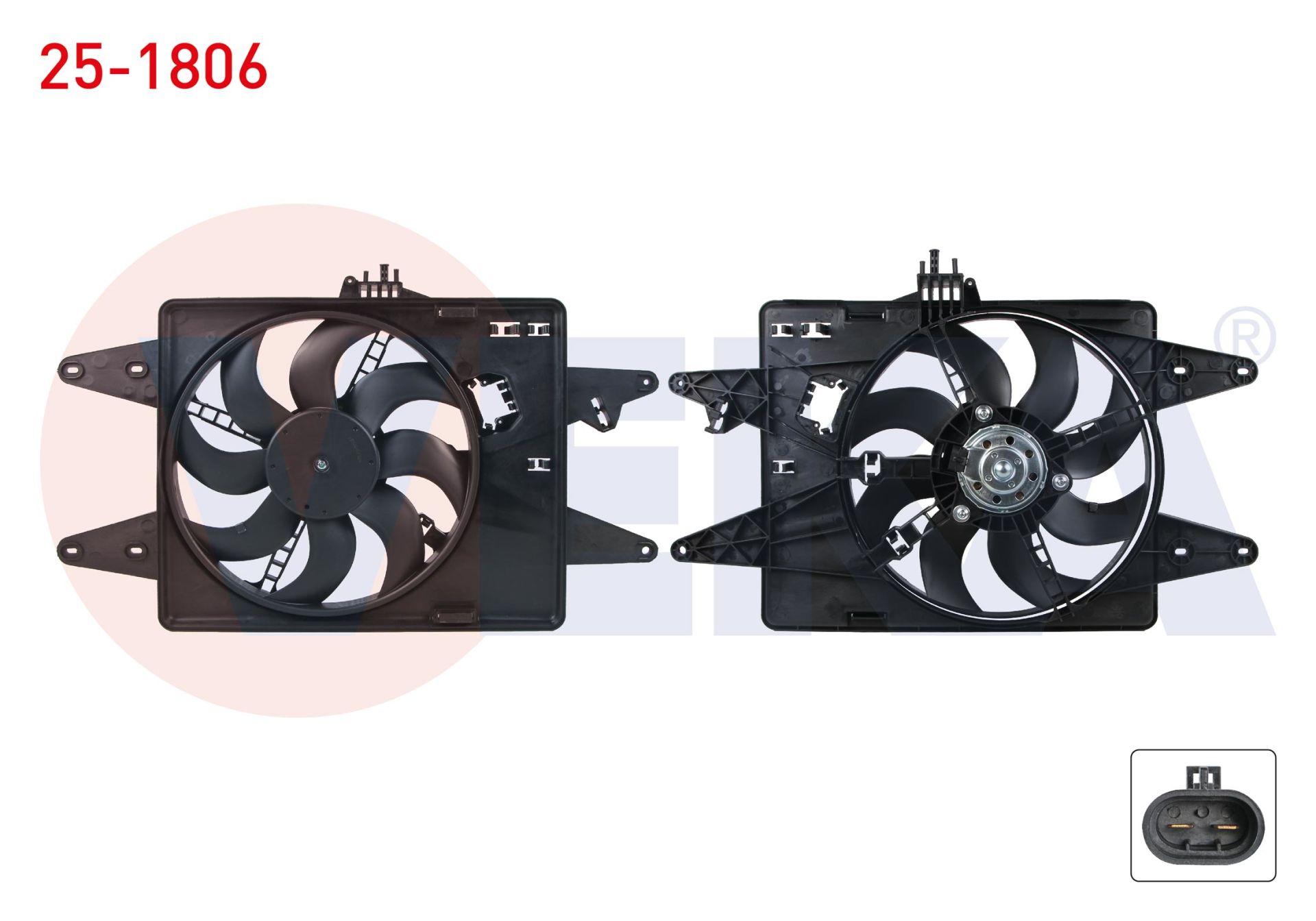 Doblo 1.9D Fan Motoru Veka 25-1806