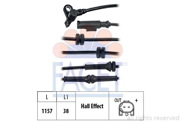 Fiat Ducato 2006-2010 Arası 3 D Facet Marka Ön Abs Sensörü