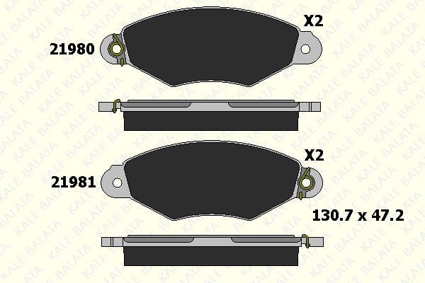 Peugeot 206 1998-2012 Arası 1.1 i Kale Marka Ön Balata