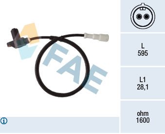 Opel Astra 1991-2001 Arası 1.7 D FAE Marka Abs Sensörü