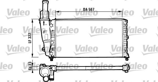 Fiat Punto 1993-2000 Arası 55 1.1, 60 1.2, 85 16V 1.2 Valeo Marka Su Radyatörü