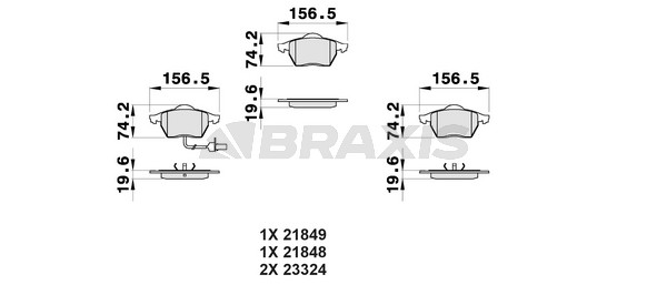 Ford Galaxy 1995-2006 Arası 1.9 TDI Braxis Marka Ön Balata