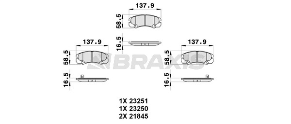 Opel Frontera 1998-2004 Arası 3.2 i Braxis Marka Ön Balata