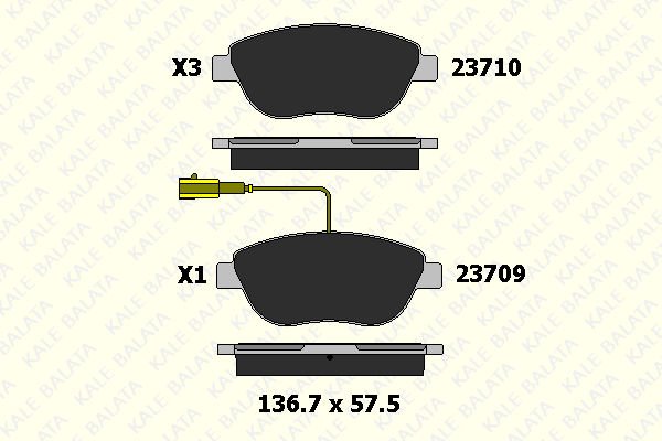 Fiat Bravo 2006-2010 Arası 1.6 D Multijet Kale Marka Ön Balata