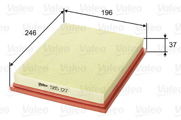 Fiat Albea 1996-2016 Arası 1.6 16V Valeo Marka Hava Filtresi