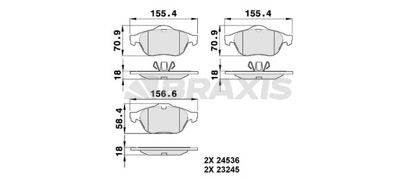 Renault Scenic 2003-2010 Arası 1.6 Braxis Marka Ön Balata