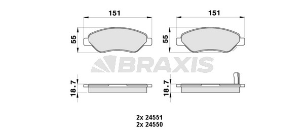 Opel Corsa 2006-2014 Arası 1.7 CDTI Braxis Marka Ön Balata