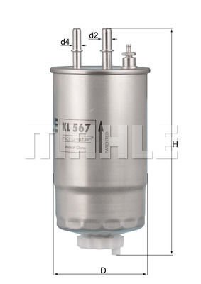 Citroen Nemo 2008-2012 Arası 1.3 HDi 75 Mahle Marka Yakıt Filtresi