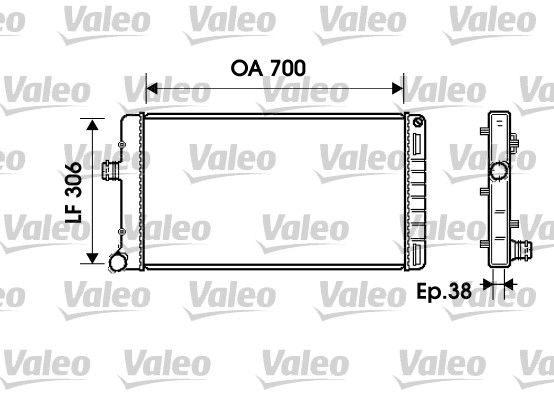 Fiat Punto 1999-2012 Arası 1.9 DS 60, 1.9 D 60 Valeo Marka Su Radyatörü