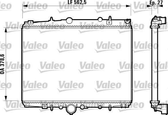 Peugeot 406 1995-2005 Arası 2.0 HDI 90, 2.0 16V Valeo Marka Su Radyatörü