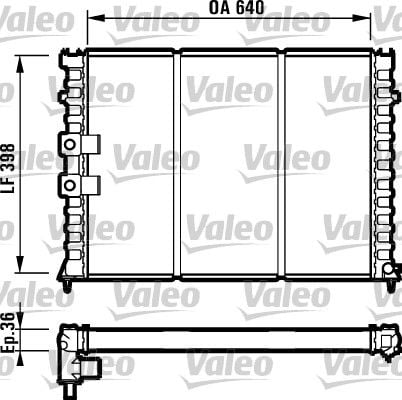Peugeot 406 1995-2005 Arası 3.0 V6, 3.0 24V, 3.0 V6 24V Valeo Marka Su Radyatörü