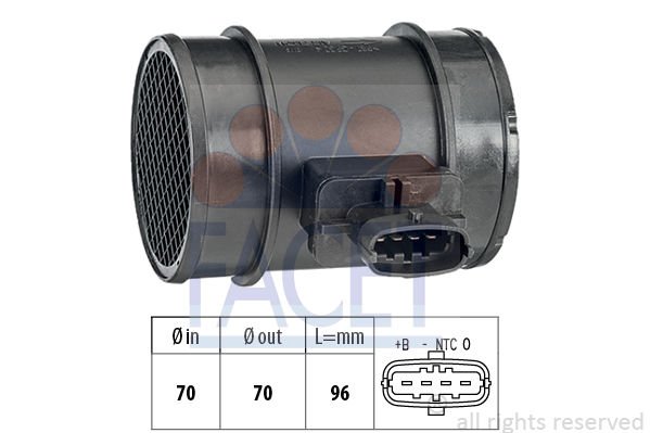 Fiat Punto Evo 2008-2012 Arası 1.3 D Multijet Facet Marka Hava Debimetresi