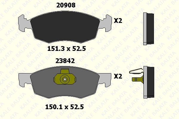 Fiat Doblo 2000-2005 Arası 1.2 Kale Marka Ön Balata