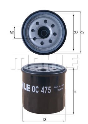 Renault Twingo 1993-2012 Arası 1.2 Mahle Marka Yağ Filtresi