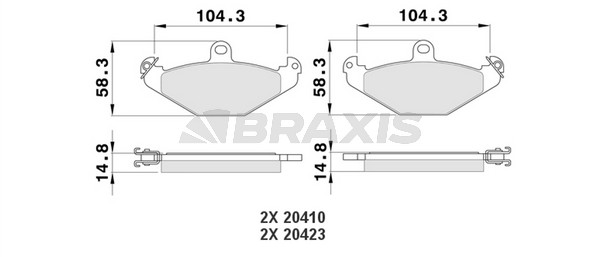 Renault Safrane 1992-1997 Arası 2.1 dT Braxis Marka Arka Balata