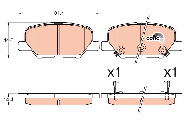 Citroen C4 2010-2014 Arası 1.6 TRW Marka Arka Balata