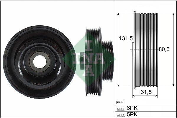 Ford Focus 1998-2009 Arası 1.6 16V, 1.4 16V INA Marka Krank Kasnağı