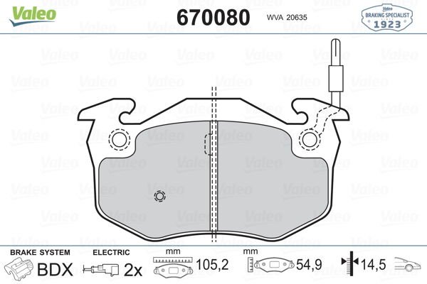Renault Twingo 1993-2012 Arası 1.2 Valeo Marka Ön Balata