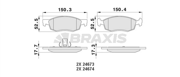 Renault Logan 2007-2011 Arası 1.6 Braxis Marka Ön Balata