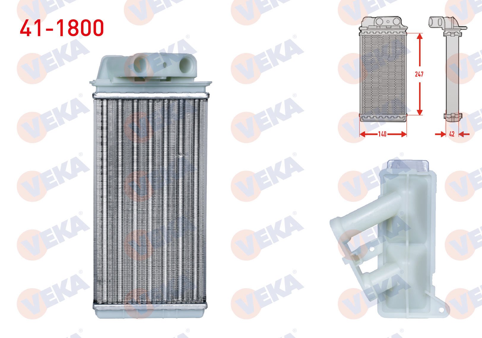 Albea 1.2 16V Kalorifer Radyatörü Veka 41-1800