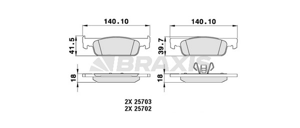 Renault Clio 2012-2016 Arası 1.2 16V Braxis Marka Ön Balata