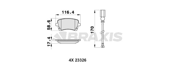 Volkswagen Multivan 2003-2015 Arası 2.5 TDI, 3.2 V6, 1.9 TDI, 2.0 Braxis Marka Arka Fişli Balata