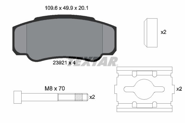 Fiat Ducato 1994-2005 Arası 1.9 TD Panorama/Combinato Textar Marka Arka Balata