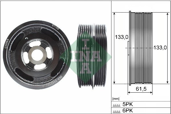 Ford Focus 2010-2014 Arası 1.6 Ti, 1.6 Flexifuel INA Marka Krank Kasnağı