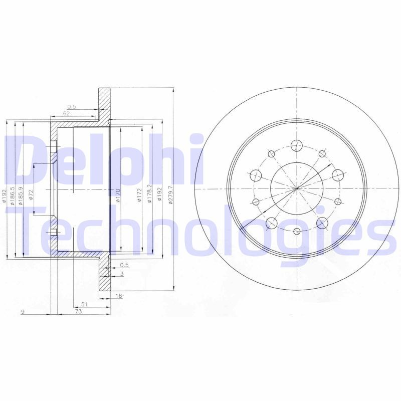 Fiat Ducato 1994-2005 Arası 2.5 TDI Delphi Marka Arka Fren Diski