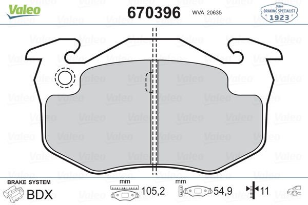 Renault 19 1988-2003 Arası 1.9 D Valeo Marka Arka Balata