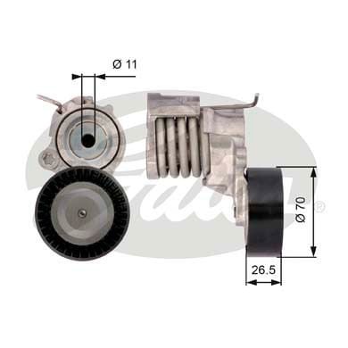 Skoda Fabia 1999-2014 Arası 1.2, 1.2 12V Gates Marka Vantilatör Kayış Gergi Rulmanı