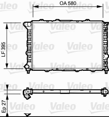 Alfa Romeo 156 1997-2006 Arası 1.8 16V T.SPARK, 2.5 V6 24V, 2.0 16V T.SPARK Valeo Marka Su Radyatörü