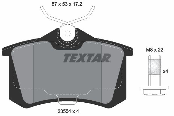 Seat Ibiza 2008-2017 Arası 1.2 Textar Marka Arka Balata