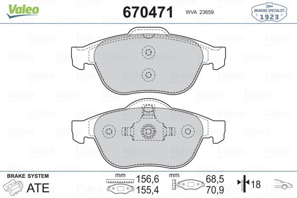 Renault Scenic 1999-2010 Arası 1.9 dCi RX4 Valeo Marka Ön Balata