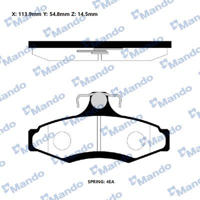Chevrolet Nubira 2005-2011 Arası 1.4 Mando Marka Arka Balata
