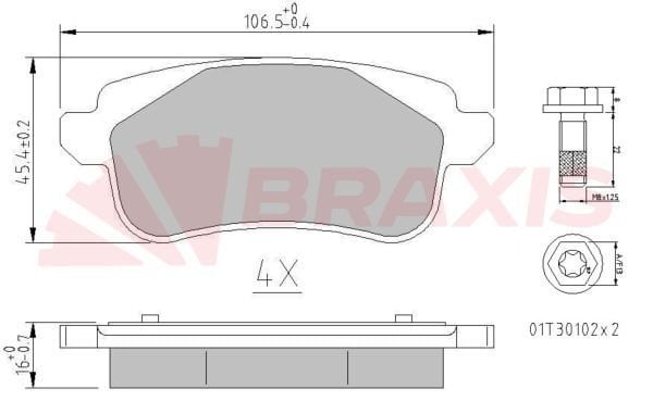 Renault Megane 2015-2020 Arası 1.6 TCe 205 Braxis Marka Arka Balata