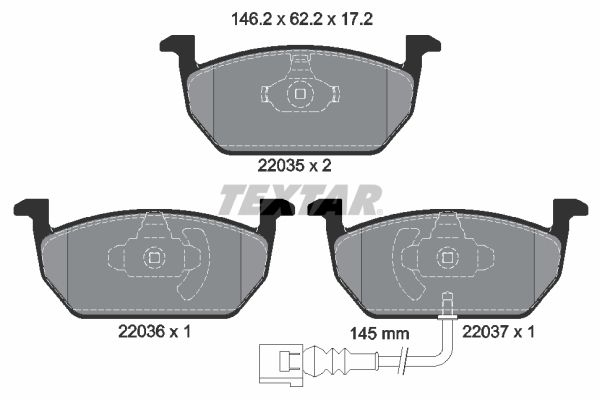 Seat Leon 2012-2016 Arası 1.2 TSI Textar Marka Ön Balata