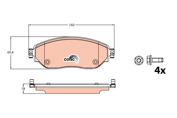 Opel Vivaro 2014-2018 Arası 1.6 CDTI TRW Marka Ön Balata
