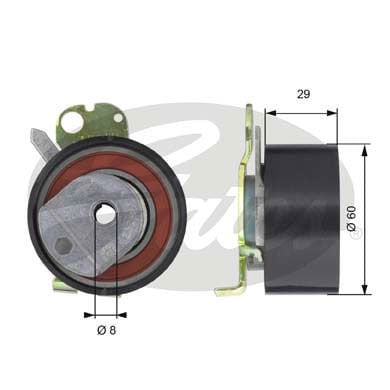 Peugeot 406 1995-2005 Arası 1.8 16V Gates Marka Vantilatör Kayış Gergi Rulmanı