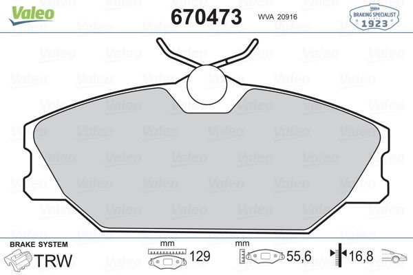 Renault Safrane 1996-2000 Arası 2.2 dT Valeo Marka Ön Balata