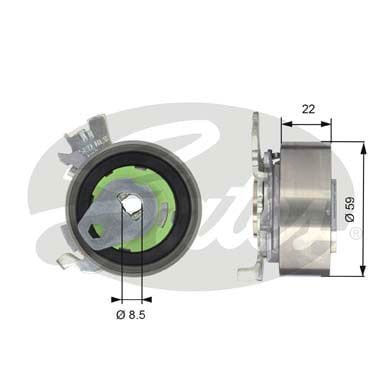 Opel Vectra 1995-2004 Arası 1.6 i 16V, 1.8 i 16V Gates Marka Vantilatör Kayış Gergi Rulmanı