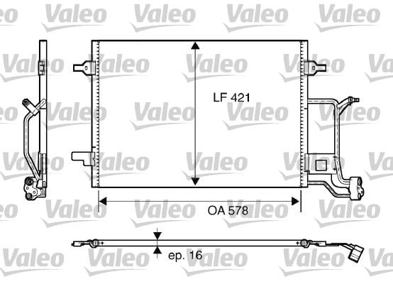 Volkswagen Passat 1996-2001 Arası 1.9 TDI Syncro/4motion Valeo Marka Klima Radyatörü