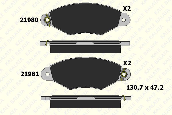 Citroen Xsara 1998-2005 Arası 1.4 i Kale Marka Ön Balata