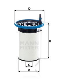 Citroen Nemo 2008-2013 Arası 1.3 HDi 75 Mann Marka Yakıt Filtresi