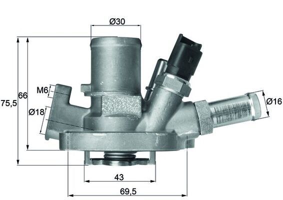 Grande Punto 1.4 16V Termostat Mahle MAH-TI15180