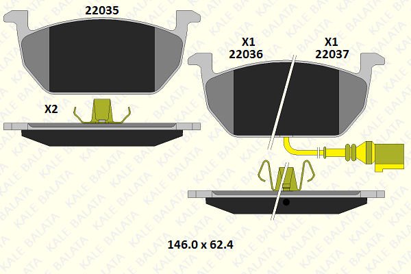 Seat Leon 2012-2016 Arası 1.2 TSI Kale Marka Ön Balata
