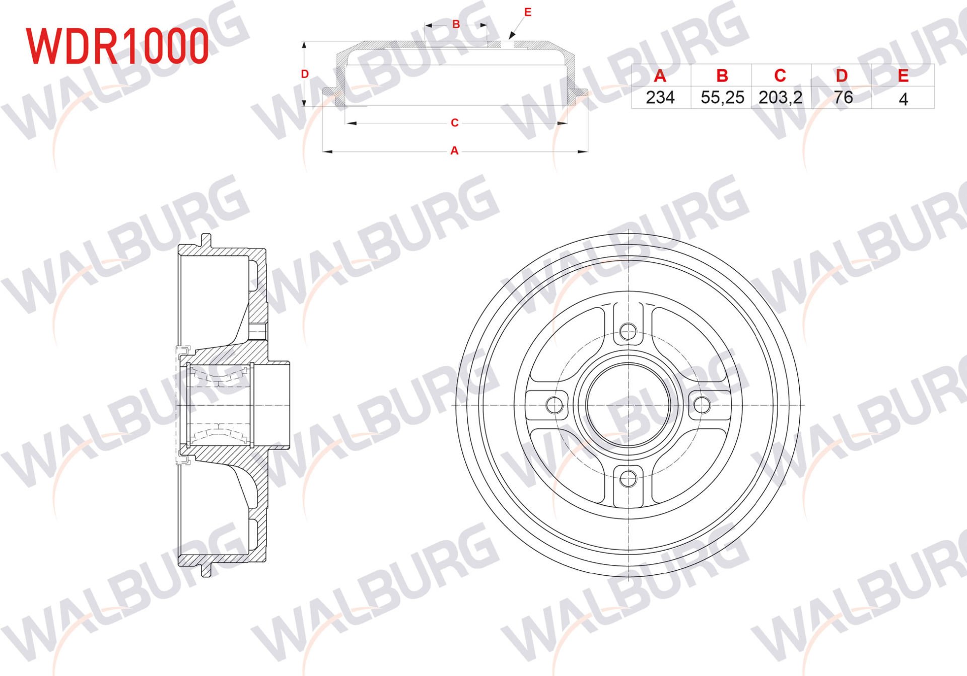 Clio IV 1.5 Dci Arka Fren Kampanası Walburg WDR1000