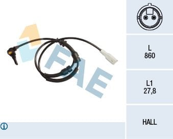 Citroen C8 2002-2006 Arası 2.0 HDi 165 FAE Marka Abs Sensörü